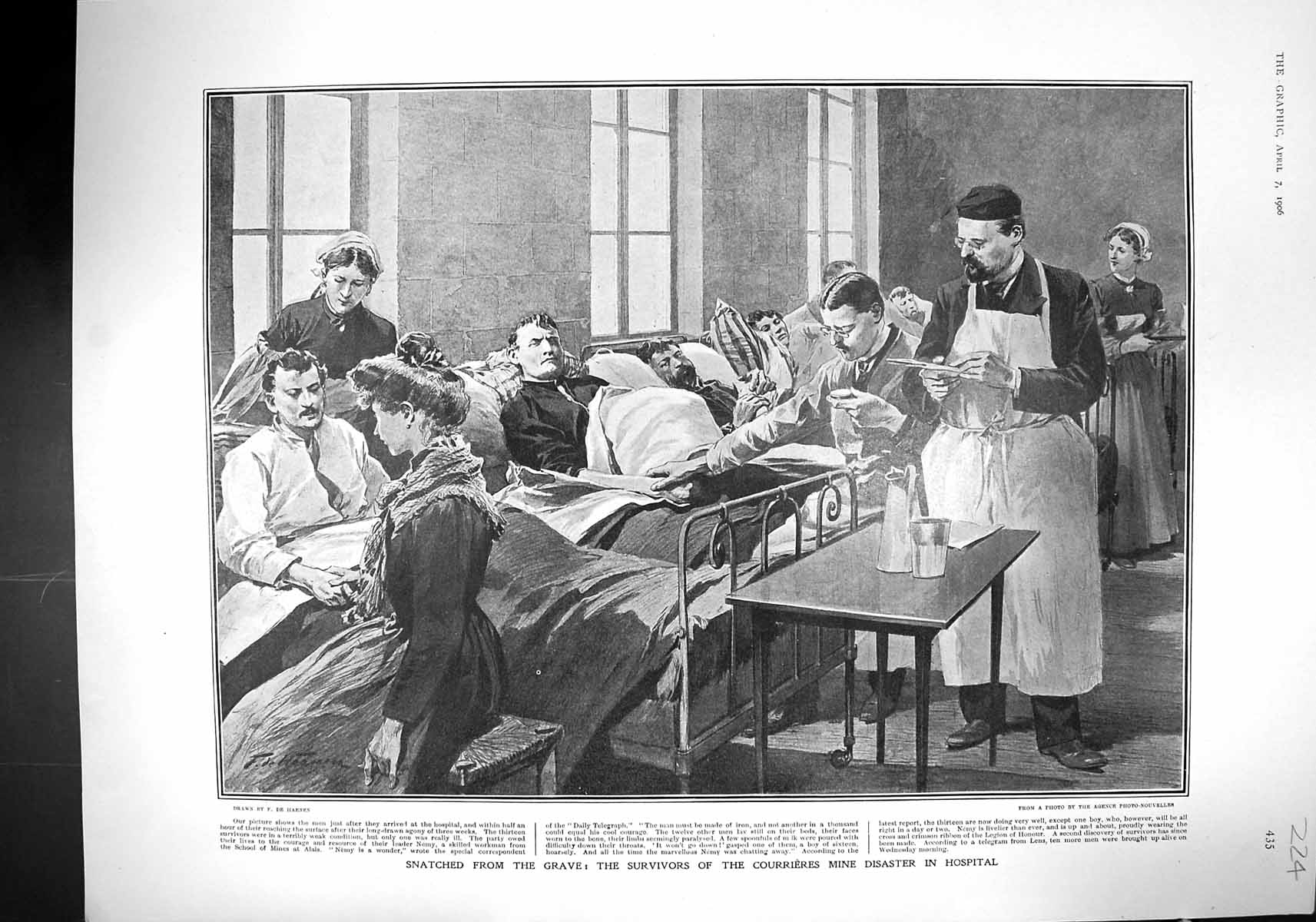 Old 1906 Hospital Beds Courrieres Mine Disaster Nurses Helder Geikie 20th
