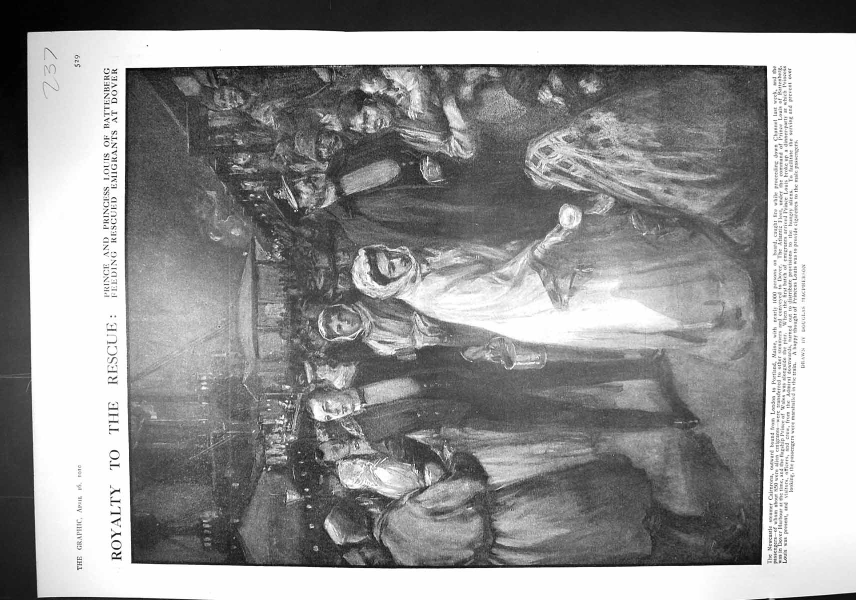 Old 1910 Prince Louis Battenberg Emigrants Dover Theatre Tree Terson 20th