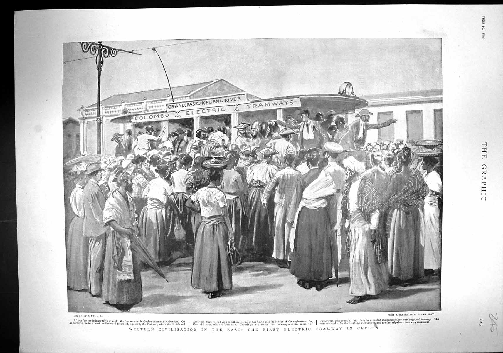 Old 1899 Electric Tramway Ceylon Way Alma-Tadema Stanley Salt BrookeVictorian