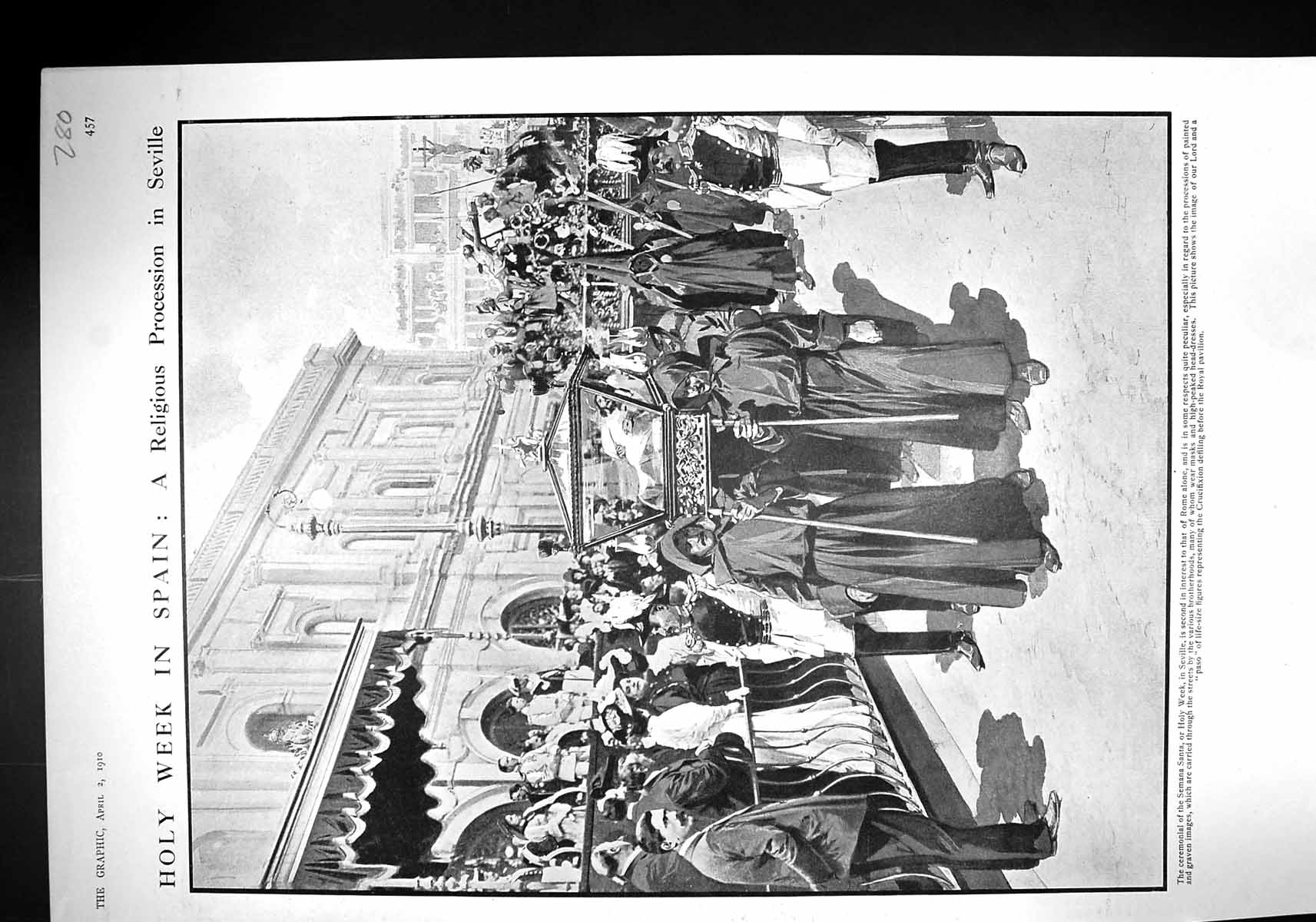 Old 1910 Holy Week Spain Religious Procession Seville Turkey Pasha Kh 20th