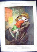 Antique Print 1878 Fairy Queen Homeward Bound Mother Little Girl Pantomime 19th
