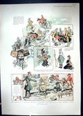 Antique Old Print 1902 Story History Mountain Scramble Diary General Puttie