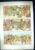 Old 1902 Illustration Story John Hassall Market Simple Simon Nursery 20th