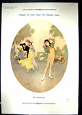 Old Antique Print 1916 Promenade Romance Ladies Man Edmund Dulae Colour 20th