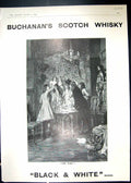 Old Print 1901 Buchanan'S Black White Scotch Whisky Fry'S Cocoa Vinello 20th