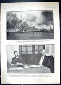 Old 1905 Morcco Revoli Rosen Paris Franco-German Fire Baku Oil Wells 20th