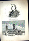 Old 1880 Rev. Edward White Benson Bishop Truro Cathedral Architecture Victorian