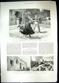 Old 1894 Shell Magazine Ras-El-Teen Forts Lawn Tennis Egypt War Alexa Victorian