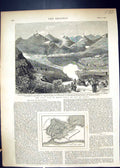 Old 1875 Civil War Spain Siege Deo Urgel Castillo Ciudadela Andorra A Victorian