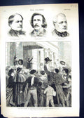 Old Print 1873 Spain Cortes Captain Maury Henry Pierson William Channell 19th