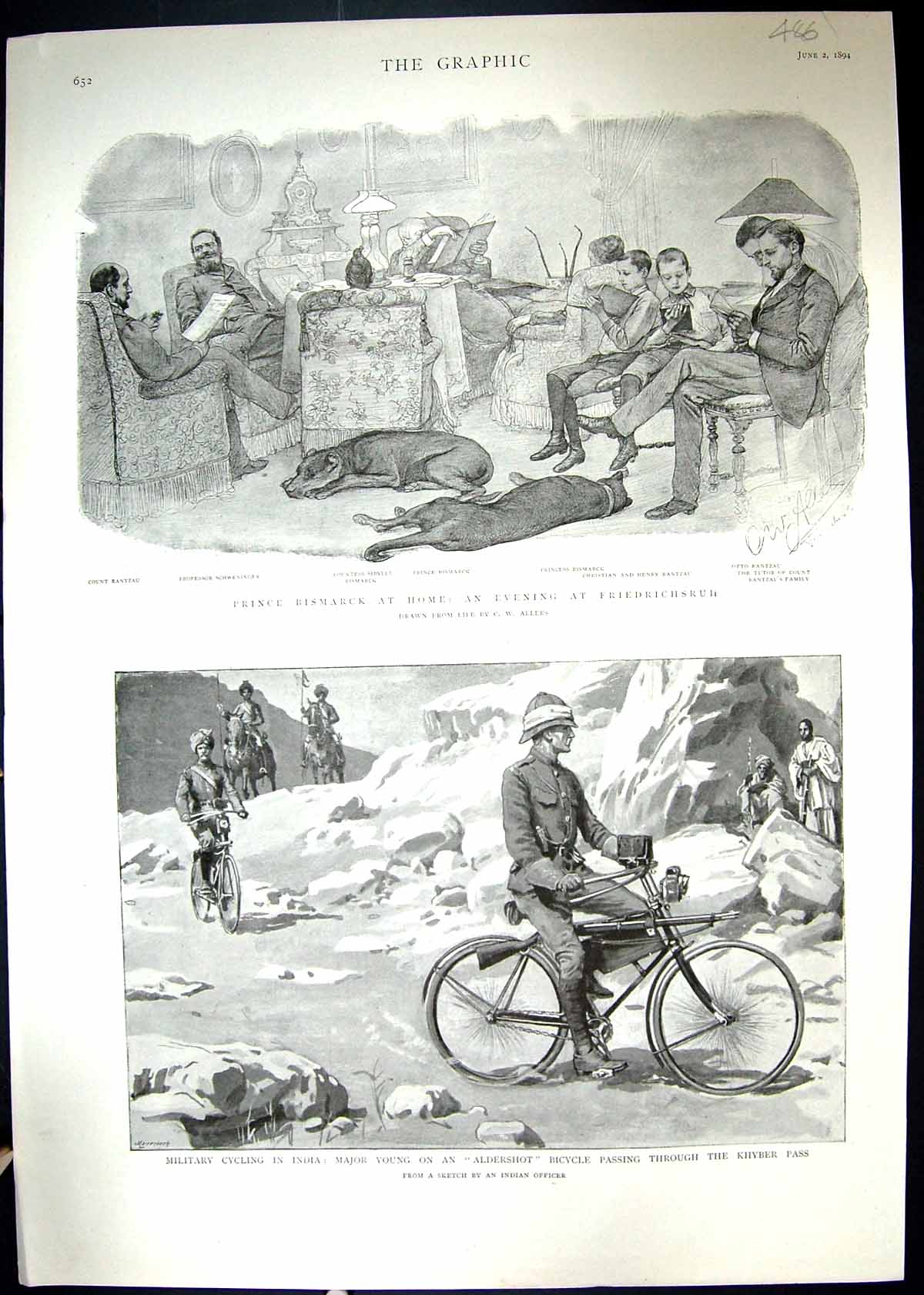 Old 1894 Prince Bismarck Friedrichsruh Aldershot Bicycle Khyber Polar 19th