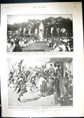 Old 1899 Paris Fete Fools Procession Hindu Bombay Queen China PolareVictorian