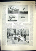 Old 1899 Military Ballooning Aldershot Toboganning New York War CookVictorian