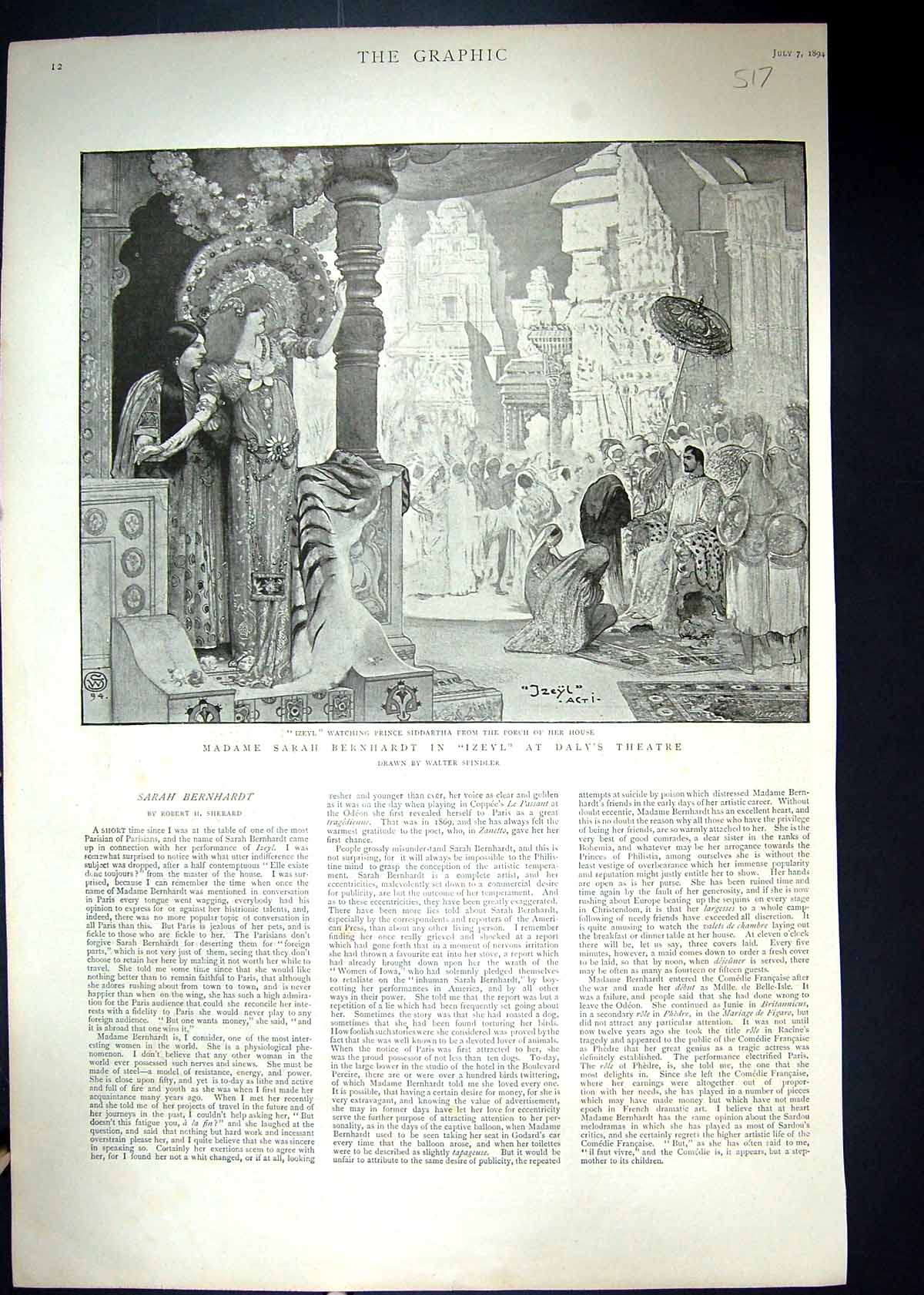 Old 1894 Madame Sarah Bernhardt Theatre Izeyl Bascules Tower Bridge C 19th