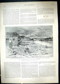 Old 1899 Fort Selkirk Polly River Klondyke Plan Government Board Offi 19th