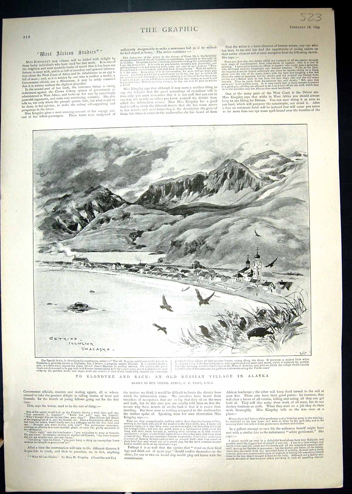 Old 1899 Russian Village Alaska John Hunter Surgeon Duke Connaught Sh 19th