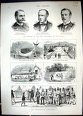 Old 1886 Burma Mandalay Palace Parliament Abercorn Houldsworth Harper 19th