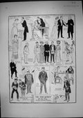 Old 1905 Scenes Quiet Faree Comedy Theatre Ship H.M.S. Renown Prince 20th