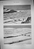 Old 1894 Lieutenant Garde Greenland Ice Fissures Lieutenant Garde Cou Victorian