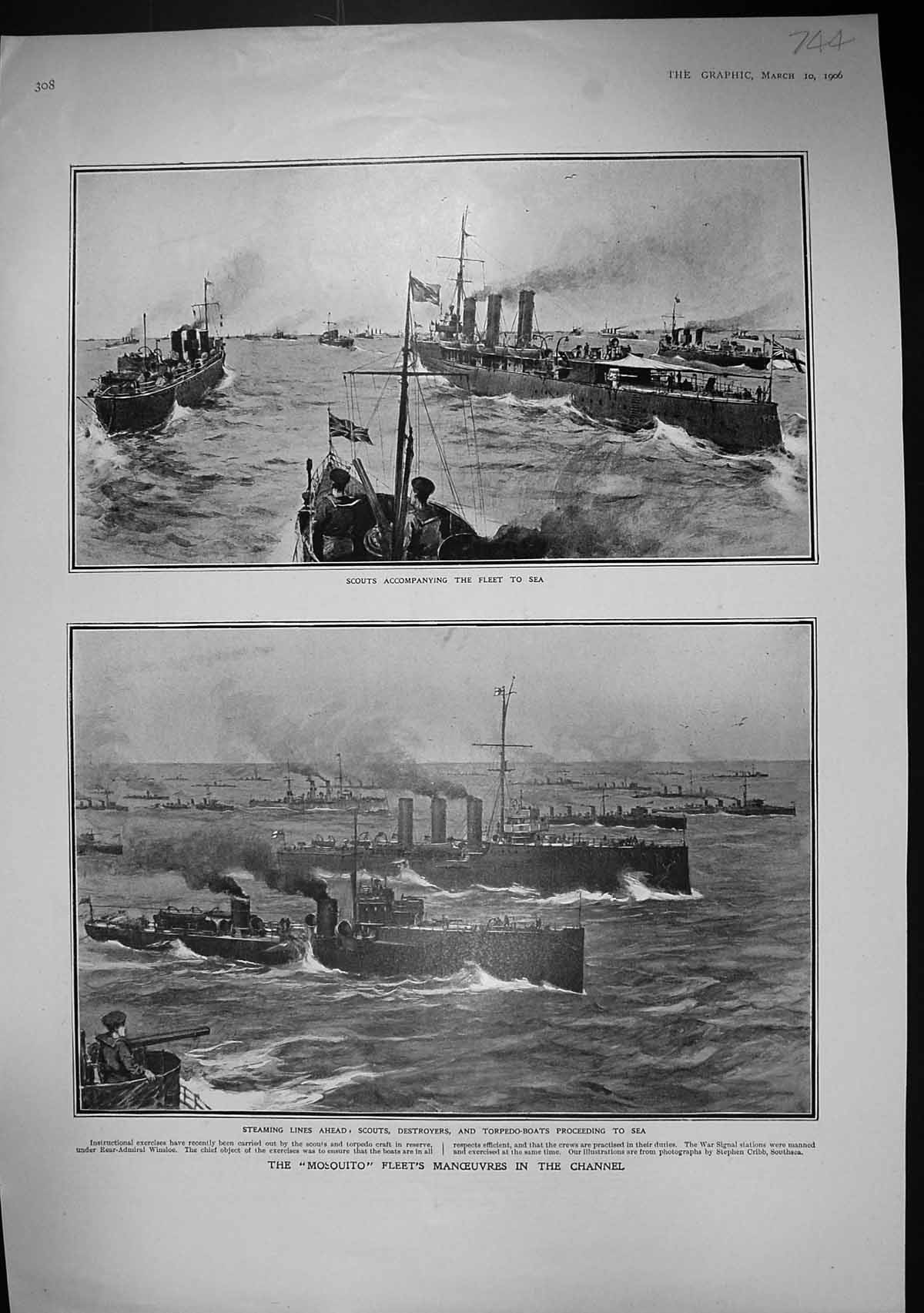 Old 1906 Mosquito Ships Scouts Destroyers Torpedo Boats Baregg Hotel 20th
