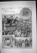 Old 1902 Graphic Baloon London Rifle Shooting Bisley Hardcastle Green 20th
