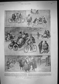 Old 1900 France Automobiling Transport Naval Brigade Horse Guards Par Victorian