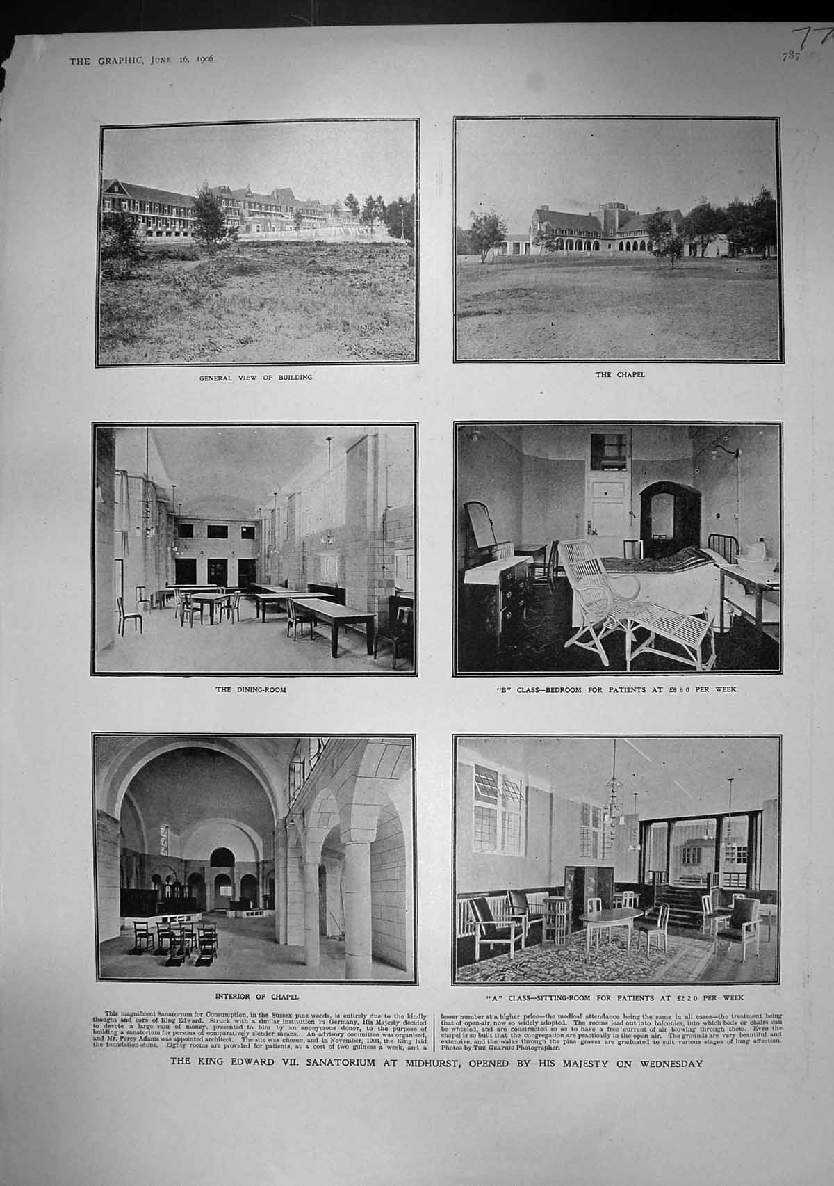 Old 1906 King Edward Sanatorium Midhurst Chapel Military Ballooning M 20th