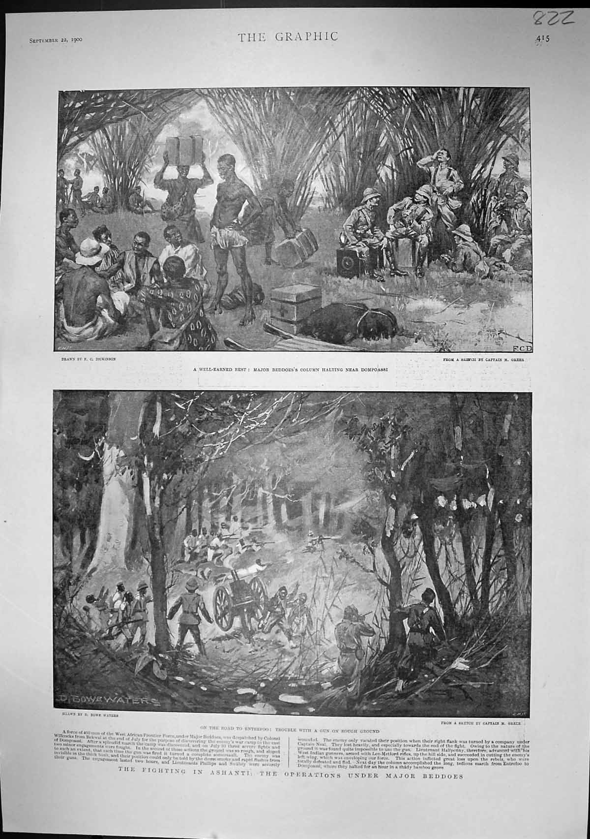 Old 1900 Fighting Ashanti Major Beddoes Dompoassi Edward Seymour Chin Victorian