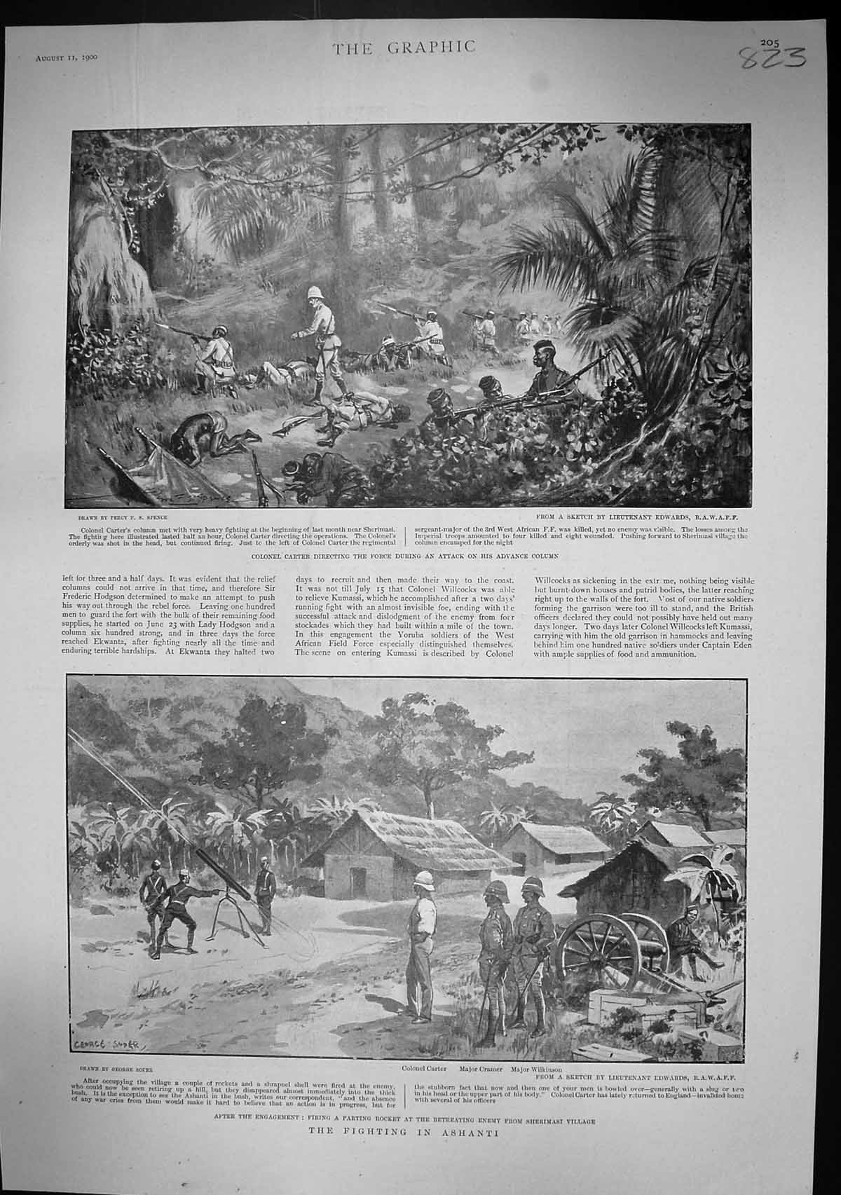Old 1900 Fighting Ashanti Carter Wilkinson Cramer War Kumassi Yacht S Victorian