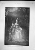 Antique Print 1900 Queen Gallery Coronation Robes Kumassi Major Morris War S