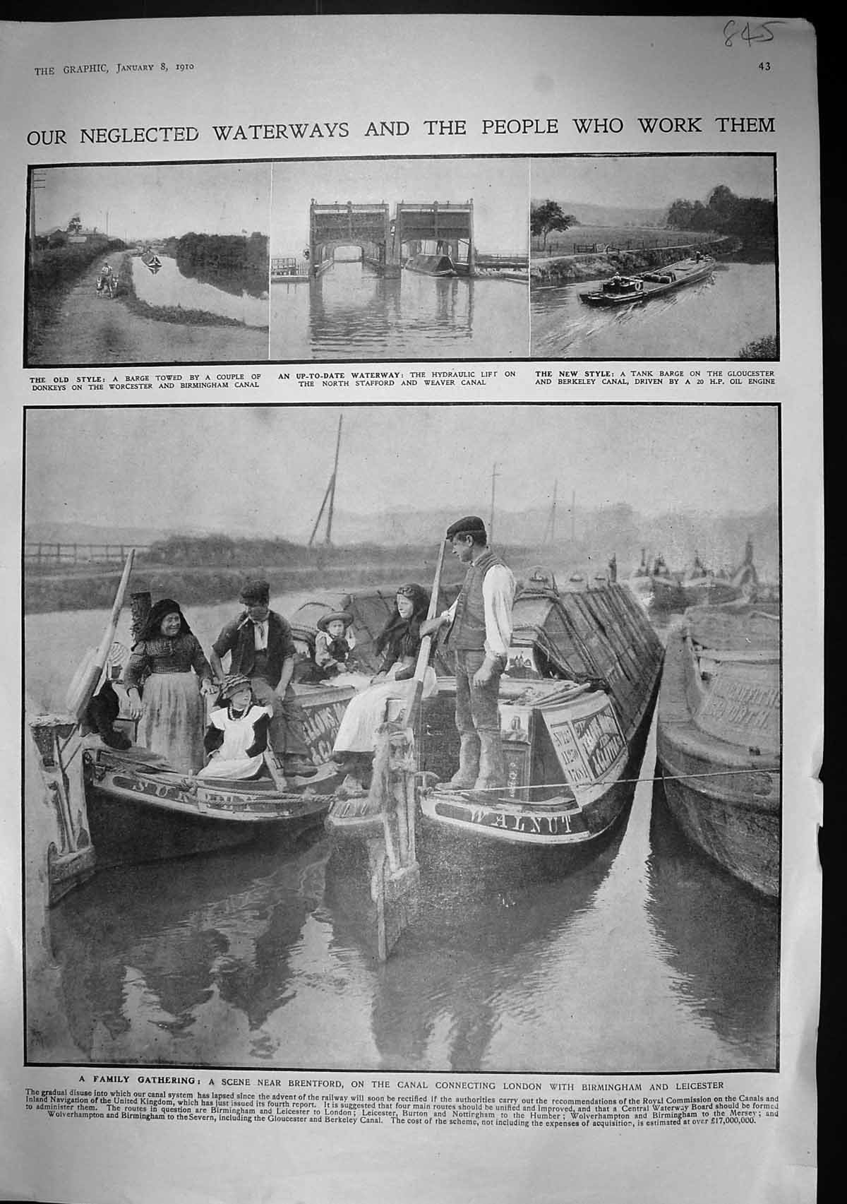 Old 1910 Brentford Canal Donkeys Birmingham Berkeley Anatomy Skeleton 20th