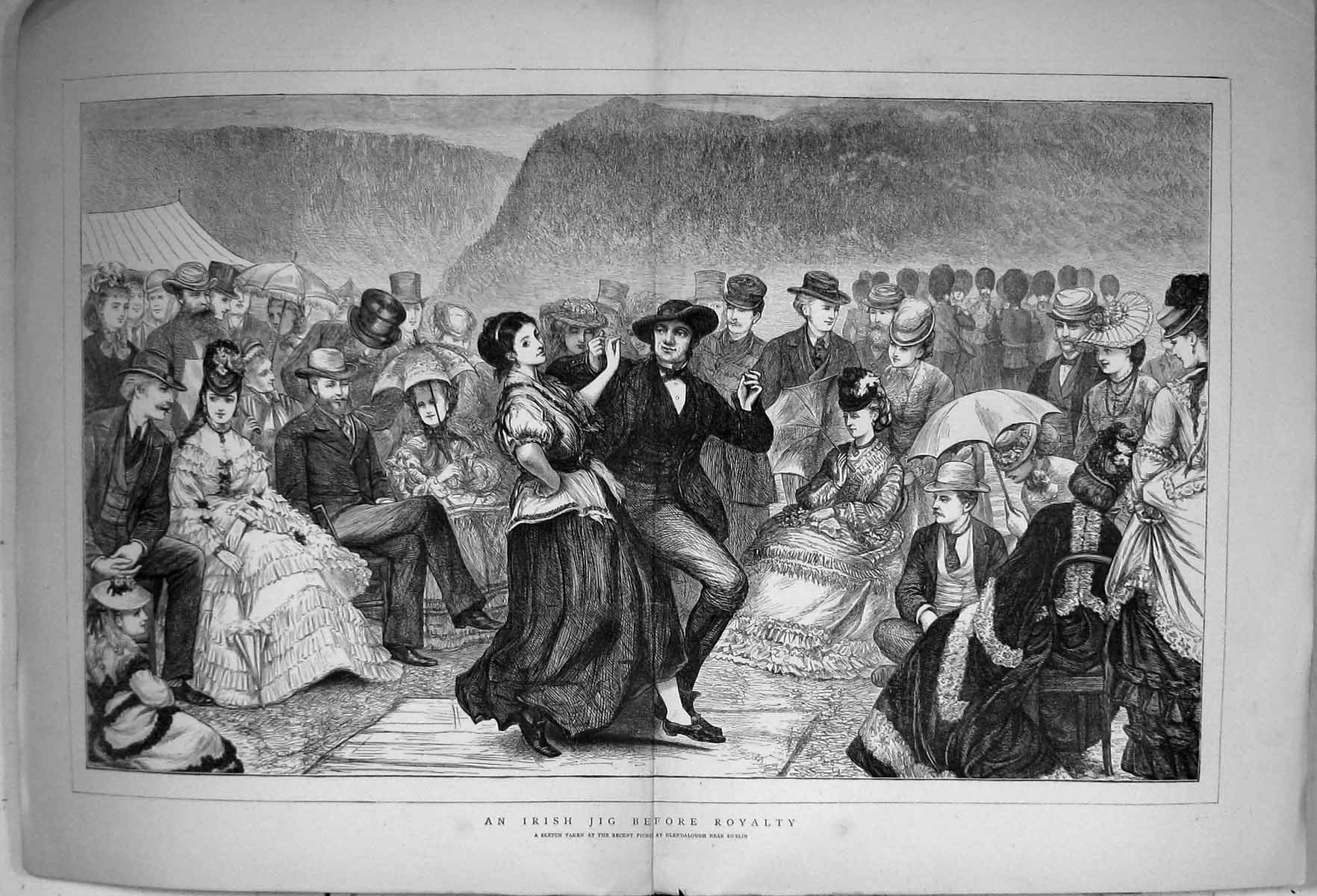Old 1871 Irish Jig Royal Family Ireland Celebrations Gendalough Dubli Victorian