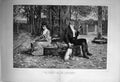 Antique Print 1878 Waning Honeymoon Man Lady Romance Reading Book Boughton 19th