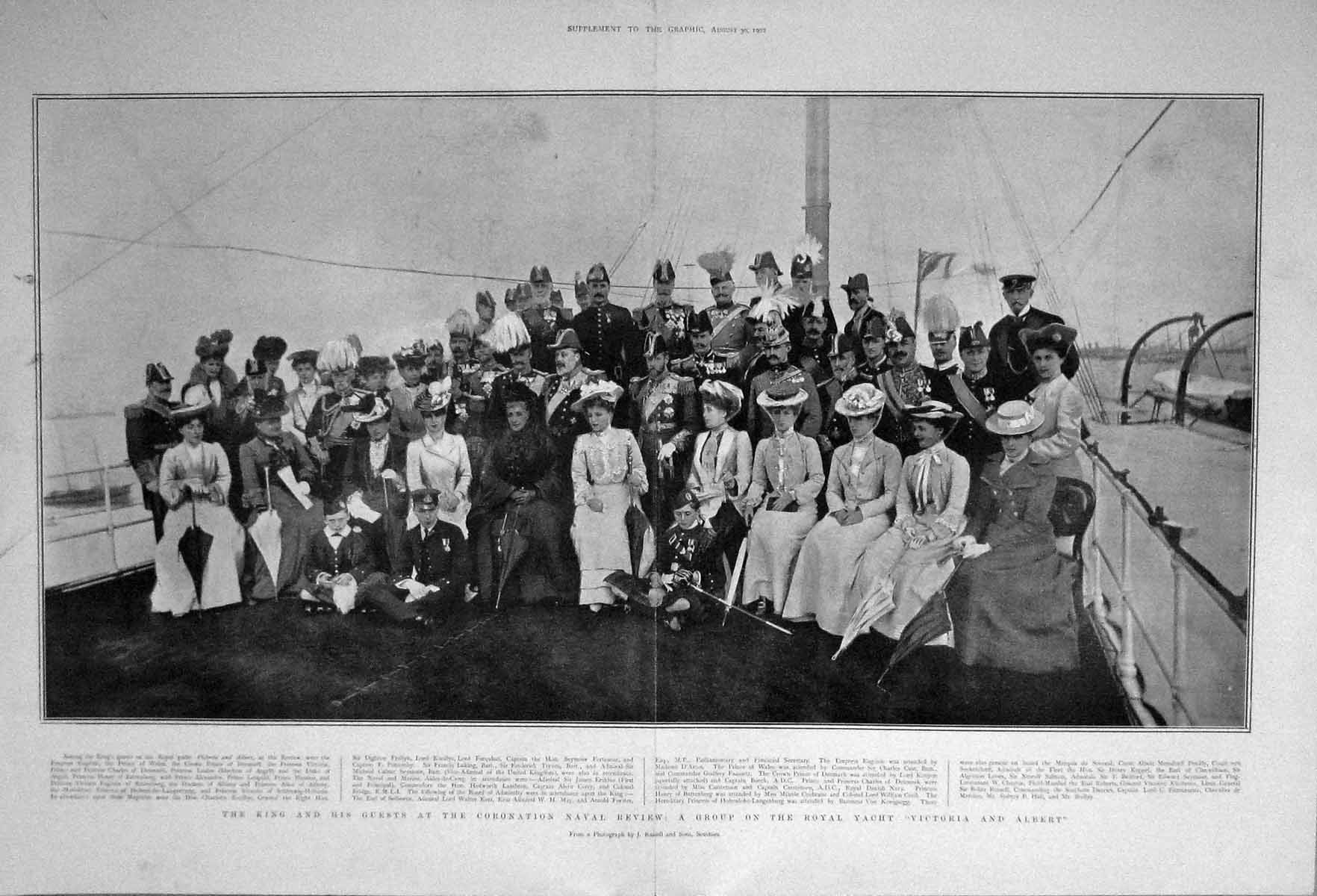 Old 1902 Royal Yacht Victoria Albert Ship Prince Lord Captain Erskine 20th