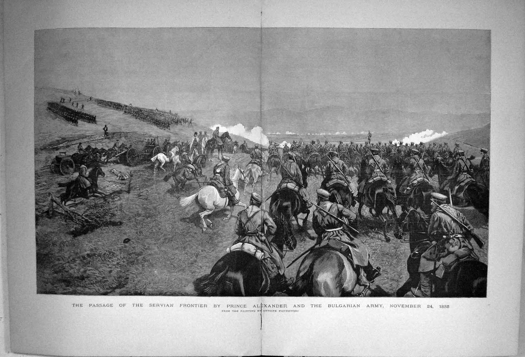 Old 1889 War Passage Servian Frontier Prince Alexander Bulgarian Army Victorian