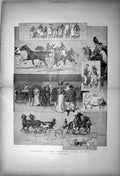 Old 1899 Horses Sport Trotting Races Nice France Jockeys Harness Pari Victorian