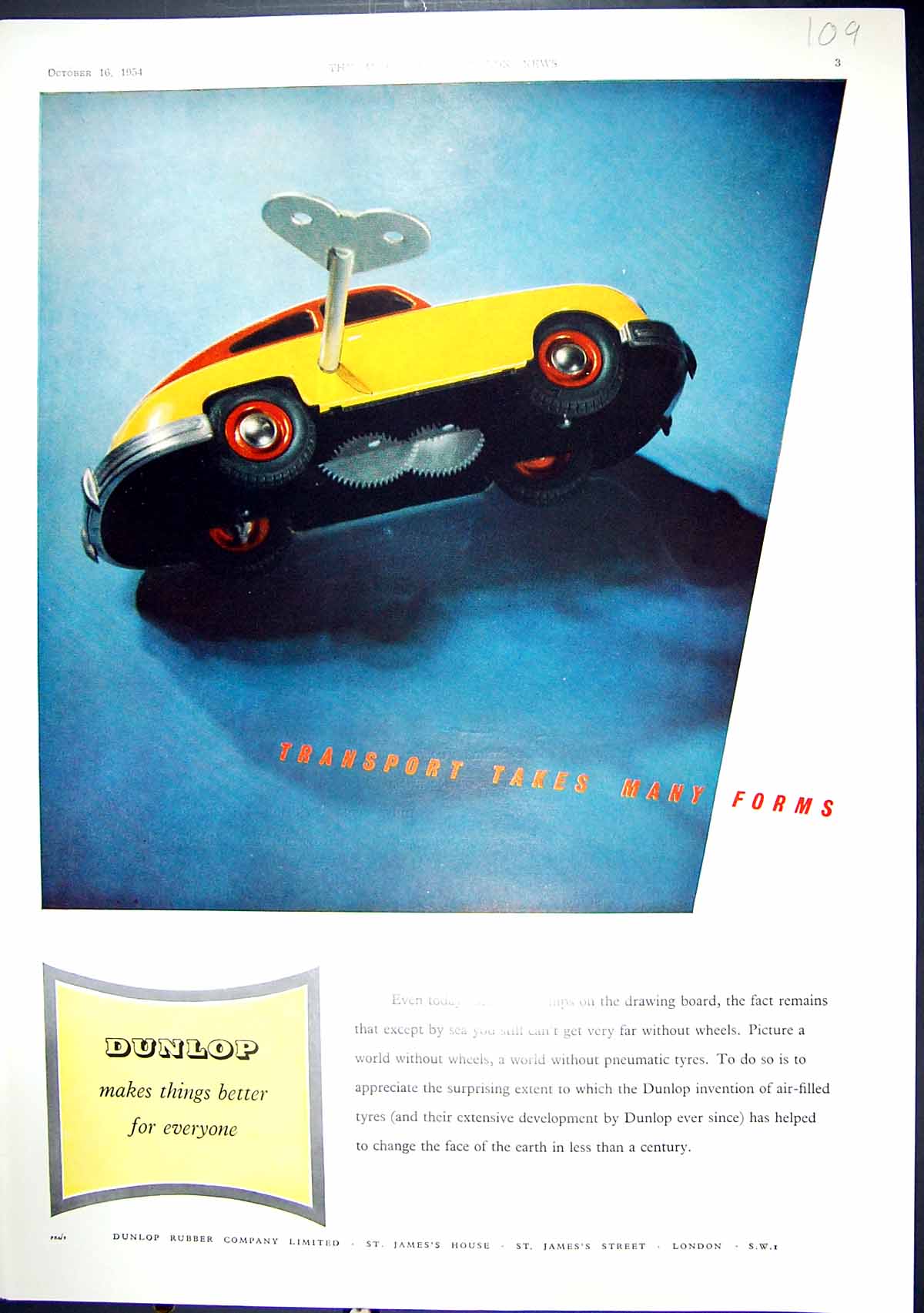 Antique Print Advertisement 1954 Dunlop Rubber Company Cunard Liners Ships 20th