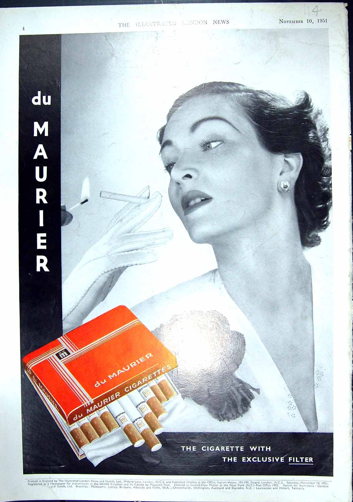Antique Print 1951 Du Marier Cigarette Arthur Sanderson Wallpapers Fabrics 20th