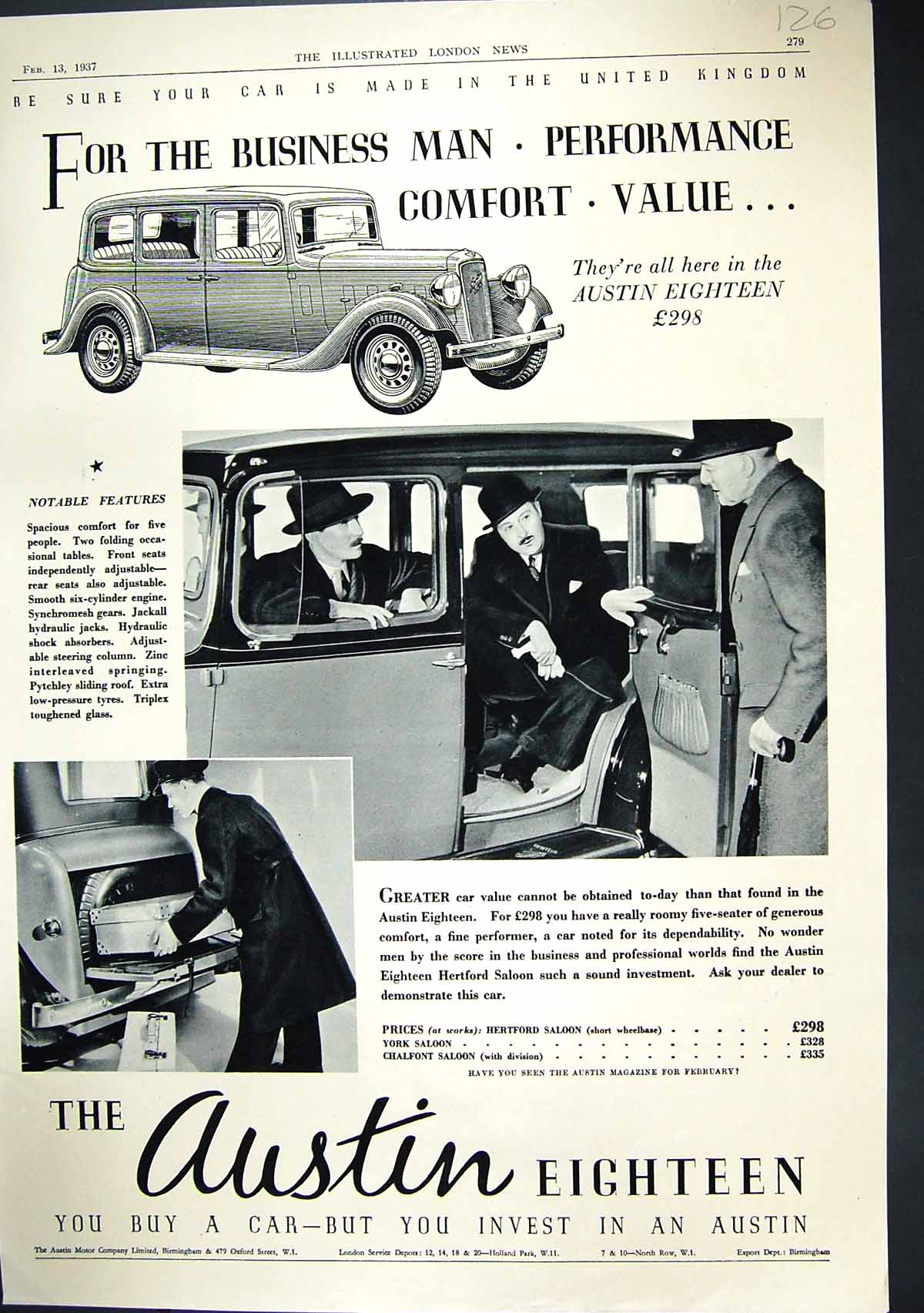 Antique Print 1937 Austin Motor Car Company Morocco North Africa Air France