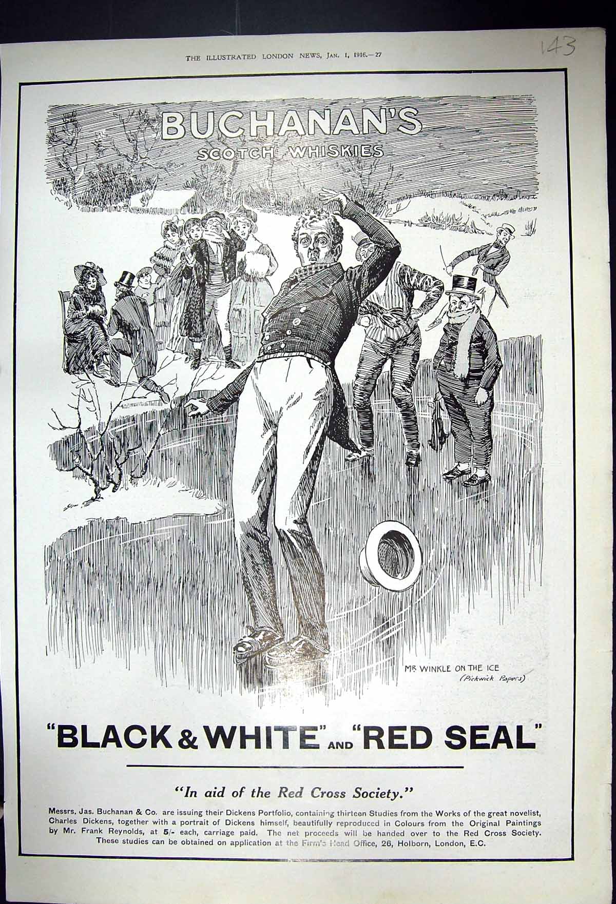 Antique Old Print 1916 Buchanan'S Black White Scotch Whisky Colgate Burberry