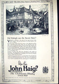 Old Print 1923 John Haig Scotch Whisky Mappin Webb Prince'S Plate Cutlery 20th