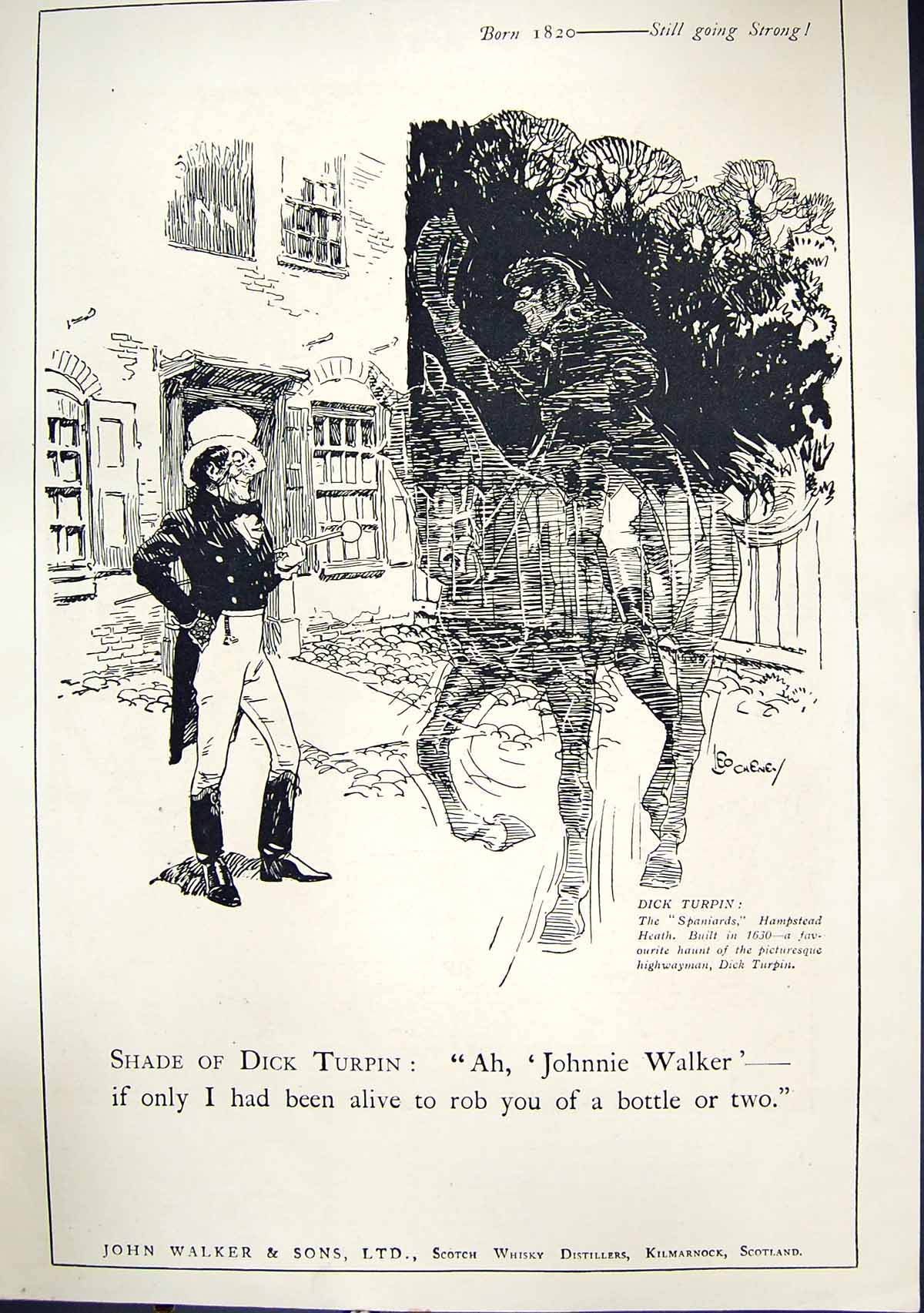 Antique Old Print 1922 John Walker Scotch Whisky Monte Carlo Outdoor Sports
