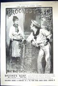 Old Advertisement 1889 Brooke'S Monkey Brand Soap Kropp Razor Cresole Victorian