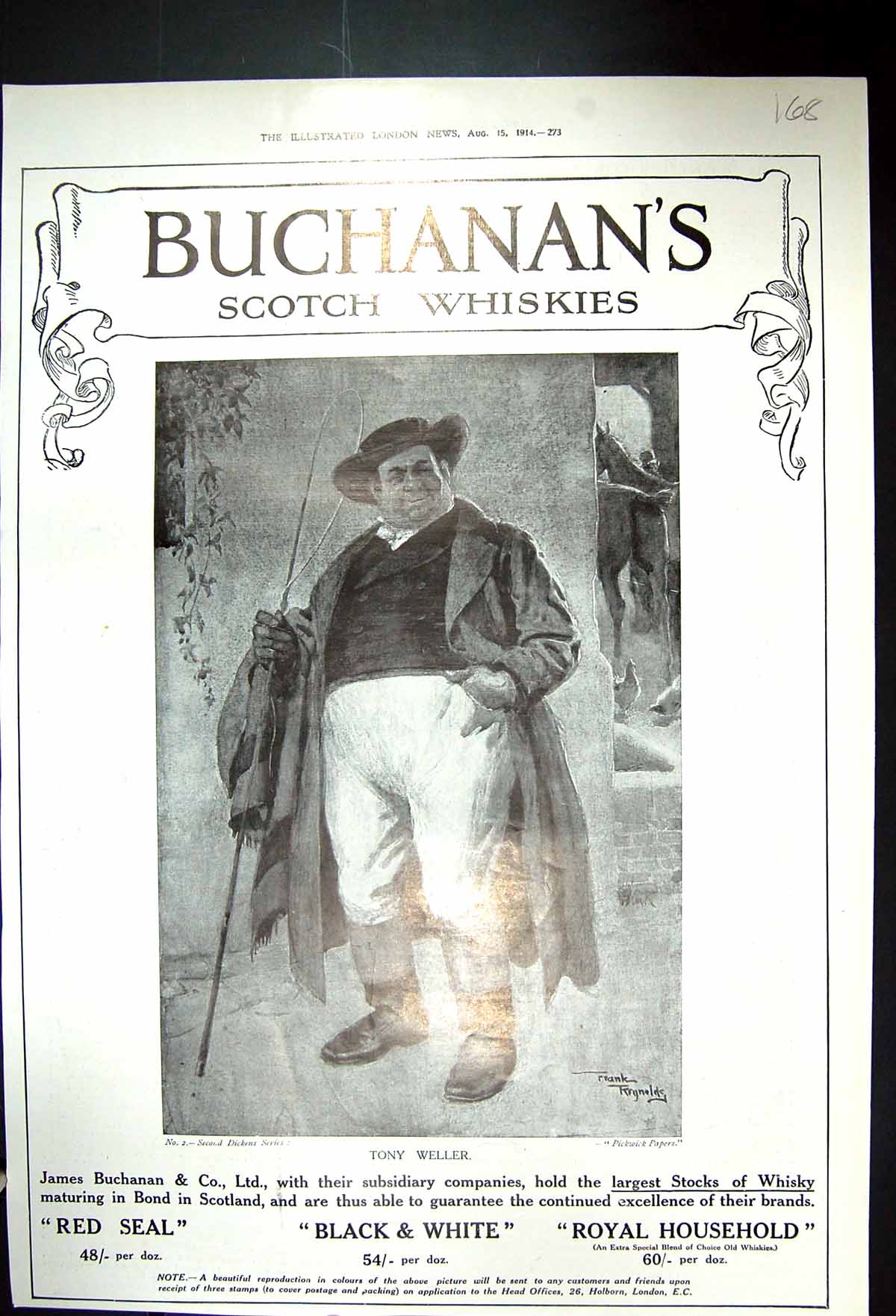 Old 1914 Buchanan'S Scotch Whisky Marie Lloyd Landaulette Car Fashion 20th
