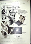 Old Print 1954 Smiths British Watches Ballantines Scotch Whisky Williams 20th