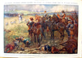 Antique Old Print 1910 Colour War Siers Horses Hunting Dogs Lionel Edwards 20th