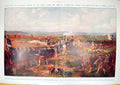Old Print Damaged C1900 War Battle Fontenoy Duke Cumberland French Siers 20th