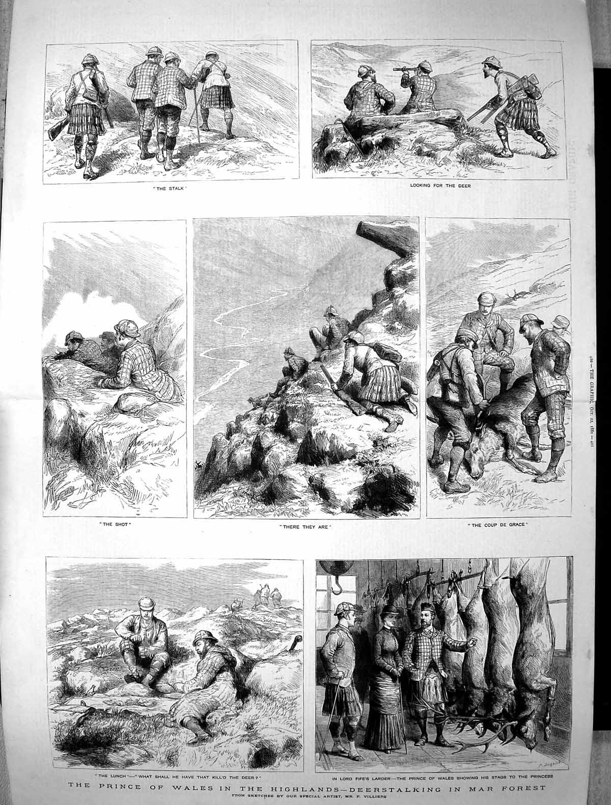 Old 1881 Prince Wales Highlands Scotland Deer Stalking Mar Forest Hun Victorian