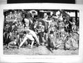 Old 1872 Scene Eton Harrow Cricket Match Sport Men Spectators Fine Ar Victorian