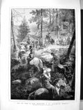 Old 1873 Prince Wales Deer Stalking Highlands Scotland Hunting Horses Victorian